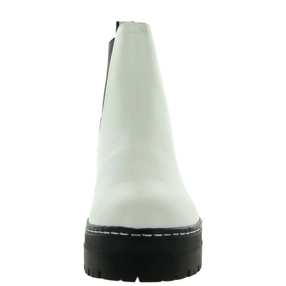 MIA Women’s white Cayson ankle boots. Chunky platform leather outsole. Size 8.5 - Picture 3 of 7